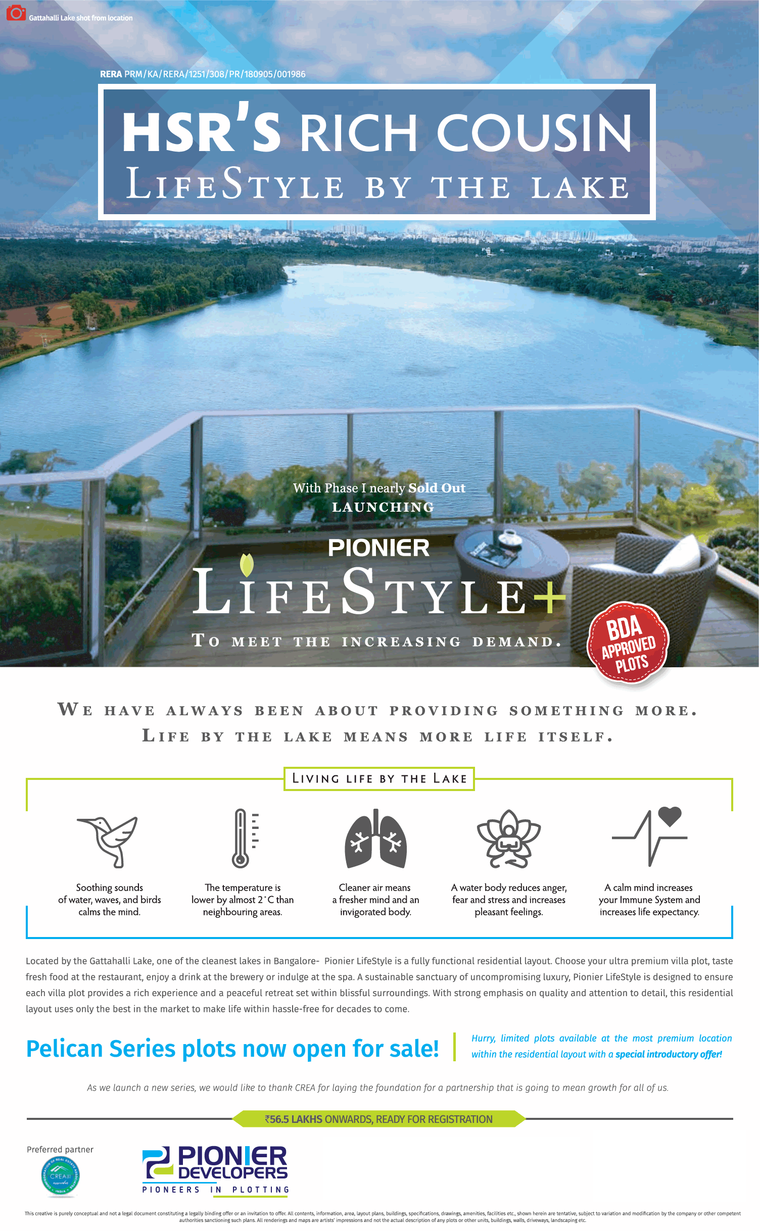 Pionier launching pelicon series plots at Lifestyle in Bangalore